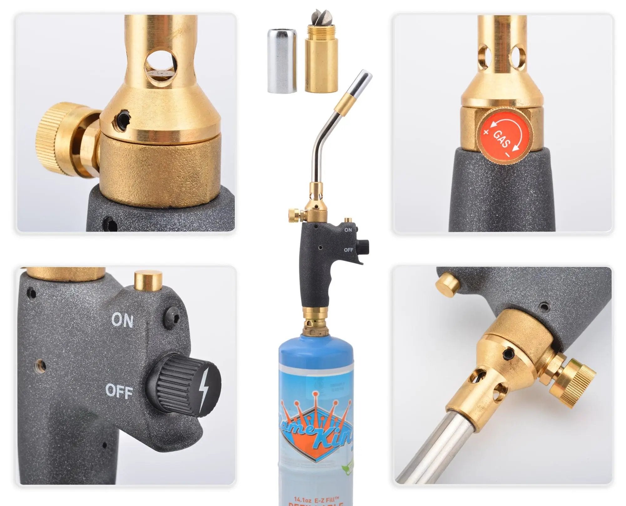 Flame King Welding Professional Auto-Ignition Max Heat Propane Torch Head by Flame King Products