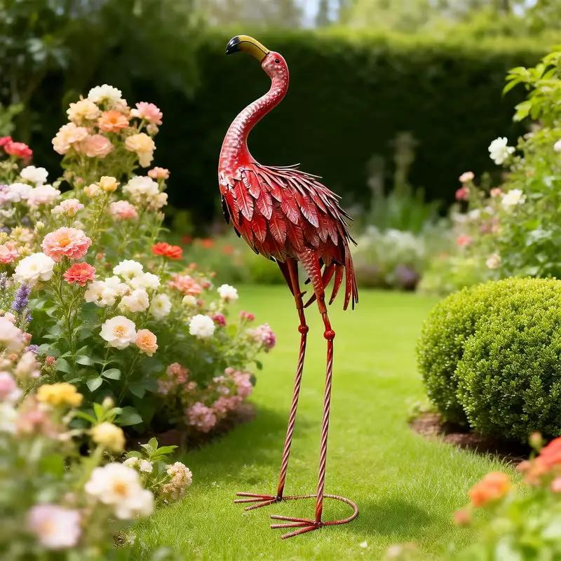 Flamingo Garden Statue by House Of Avana