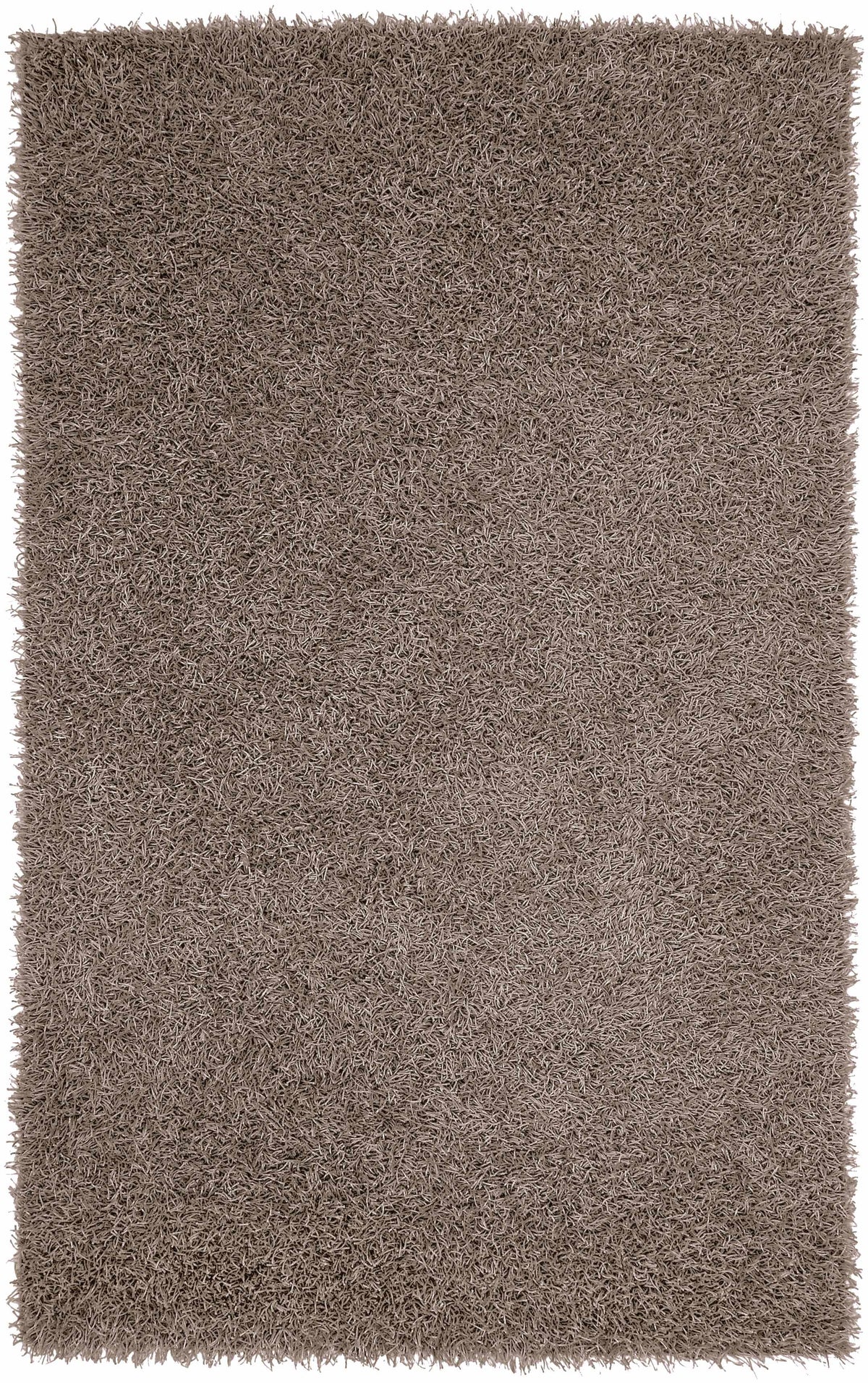 Browder Solid Brown Shag Rug - Clearance