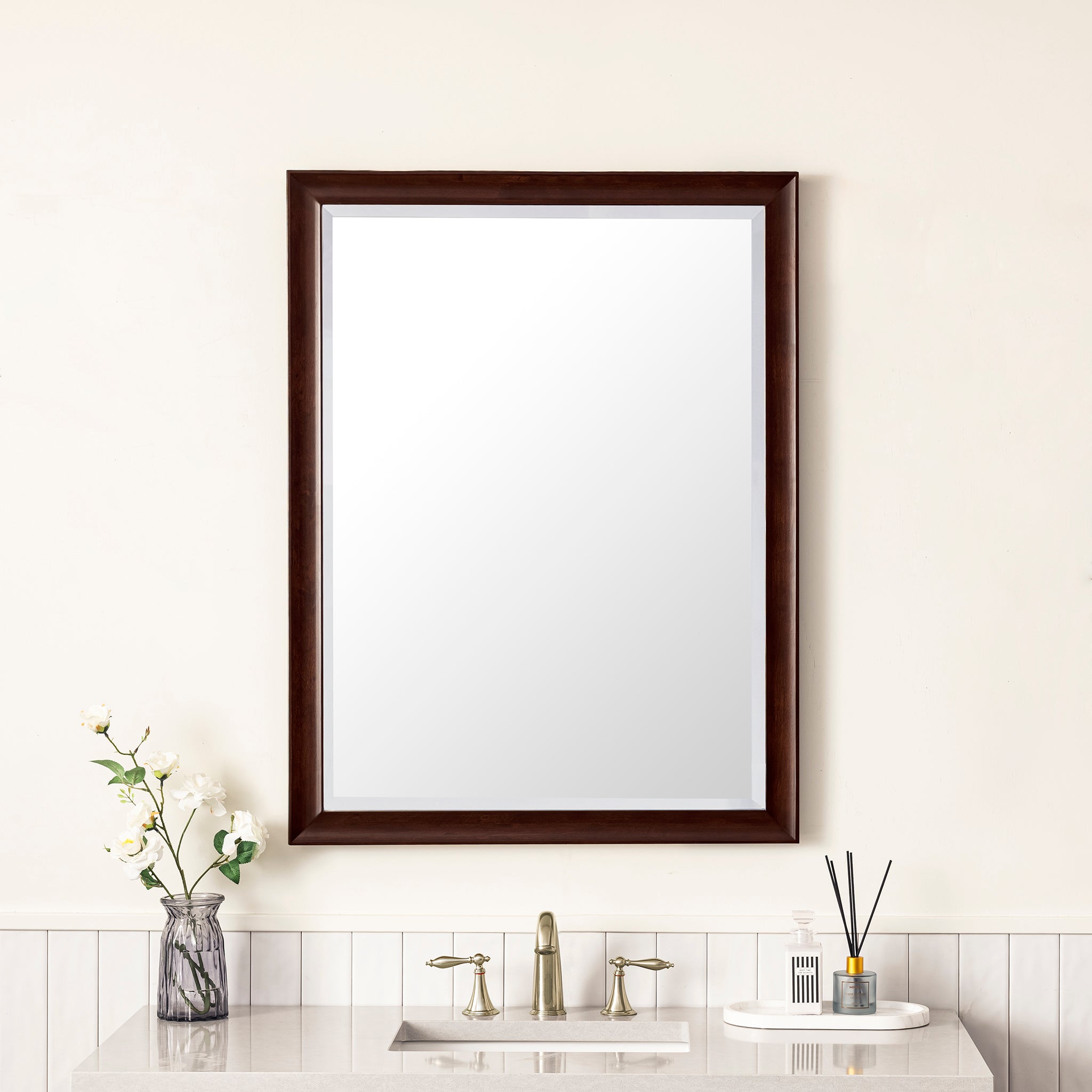 James Martin Glenbrooke 30" Mirror, Burnished Mahogany, view 3