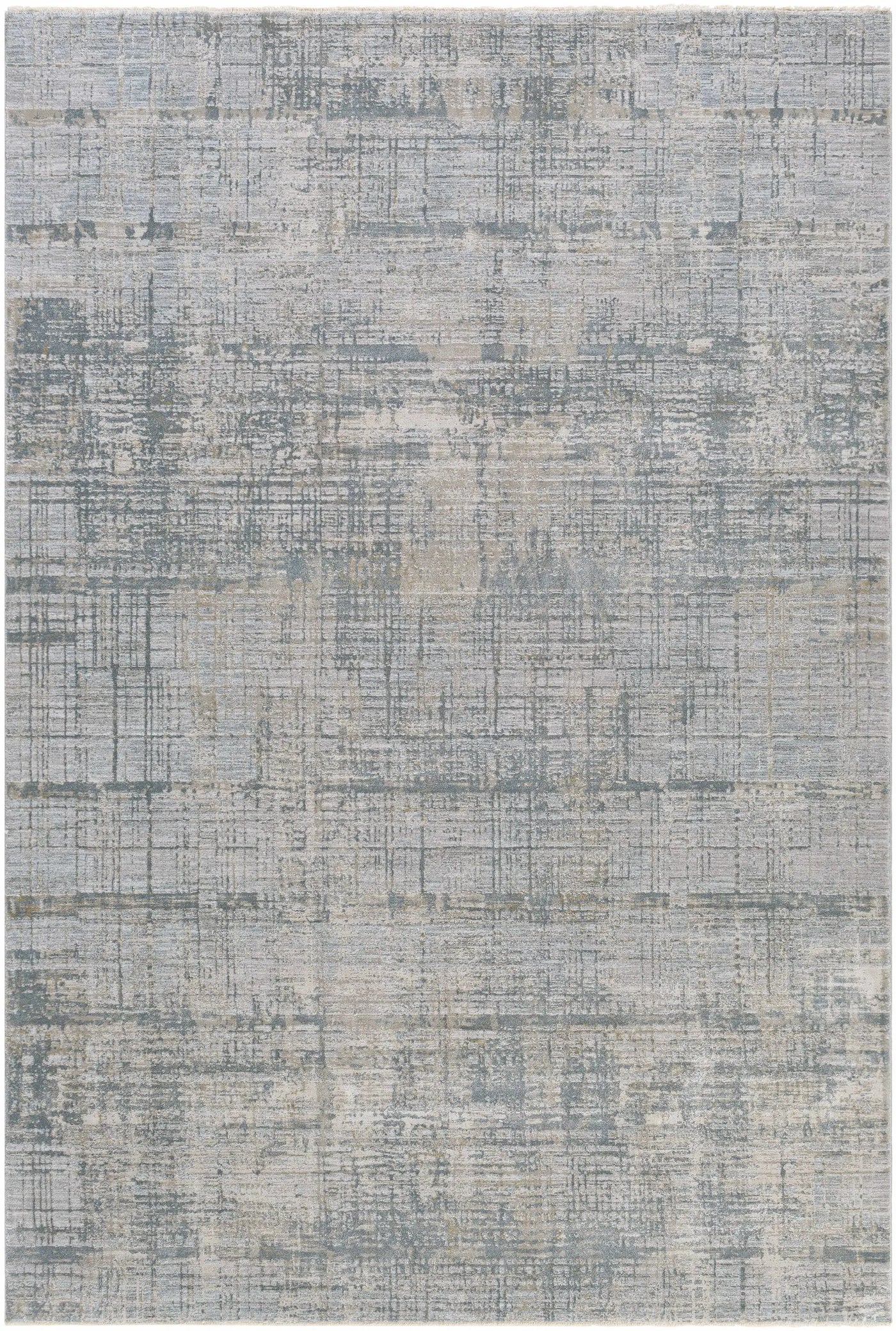 Fallin Gray Thick Luxe Abstract Striped Rug by Boutique Rugs