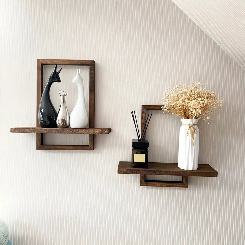 Floating Shelves - Rustic Wooden 2pcs by House Of Avana