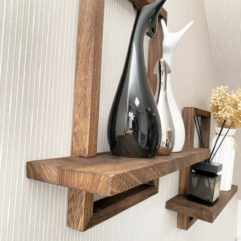 Floating Shelves - Rustic Wooden 2pcs by House Of Avana