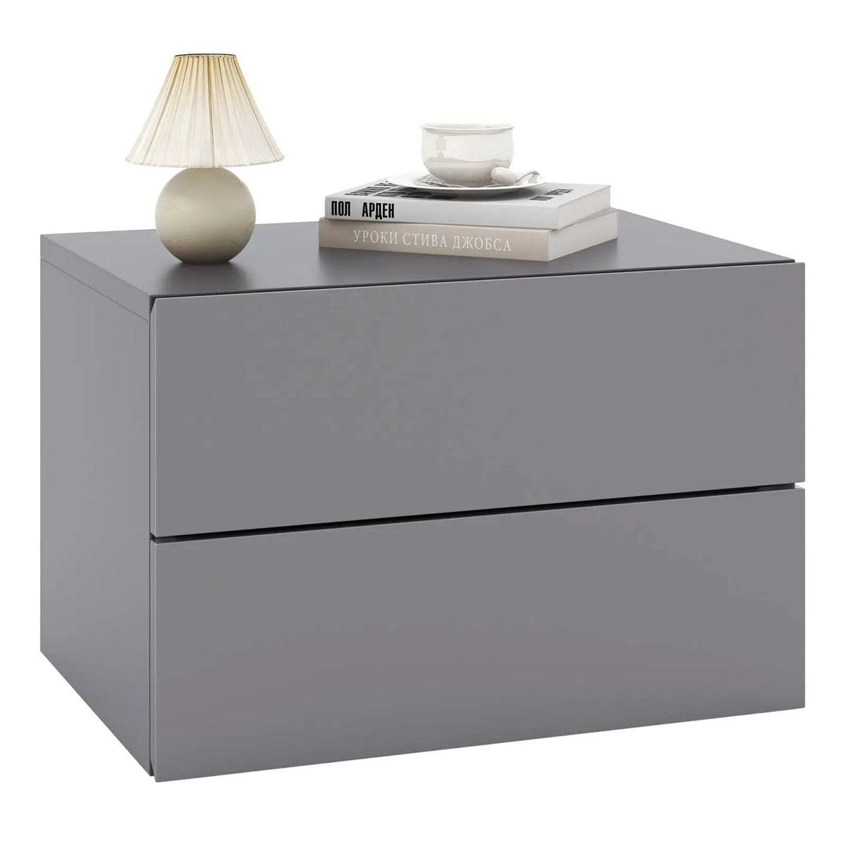Floating Nightstand with Drawers and Storage Shelf, photo 7 of 16