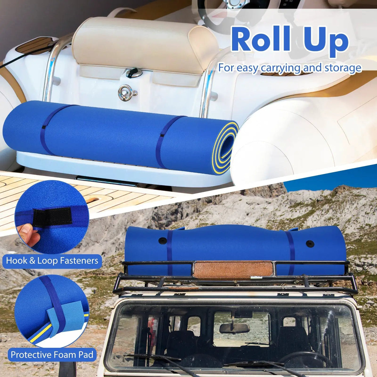 9' x 6' 3 Layer Floating Water Pad Foam Mat, photo 4 of 9