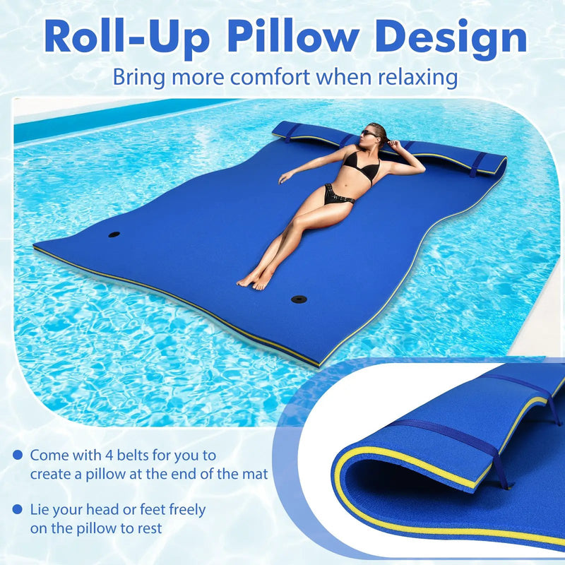 9' x 6' 3 Layer Floating Water Pad Foam Mat by DirectDeals