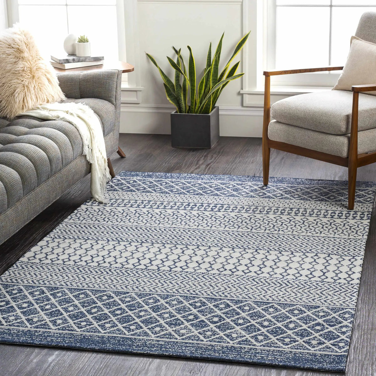 Flockton Washable Area Rug - Clearance, installed in a room
