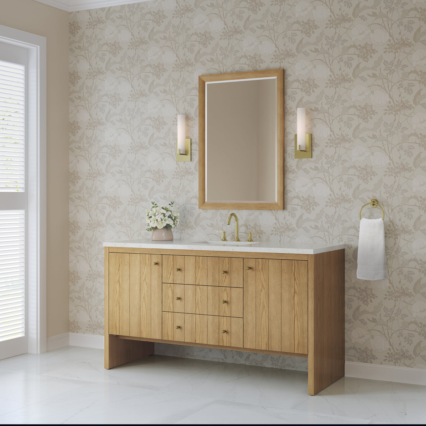 James Martin Hudson 60" Single Bathroom Vanity, Light Natural Oak, view 34