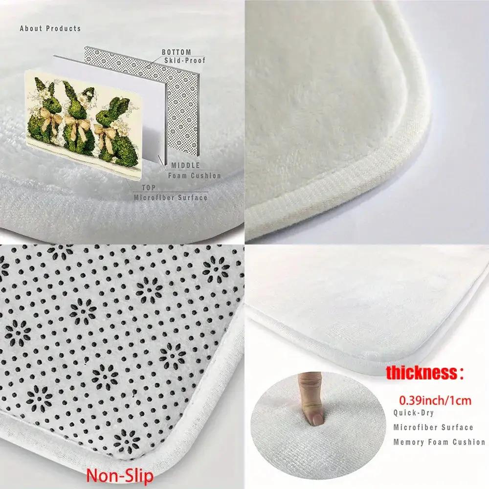 Floor Mat - Non-Slip Microfiber Bunny by House Of Avana