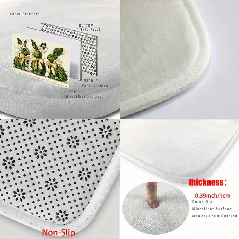 Floor Mat - Non-Slip Microfiber Bunny by House Of Avana