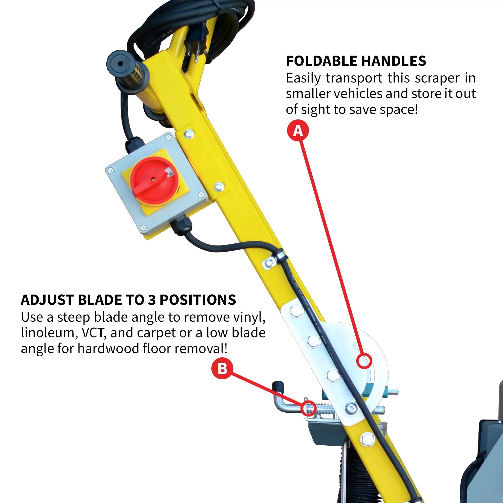Electric Floor Scraper Vinyl Stripper Carpet Wood Floor Remover by Tomahawk Power