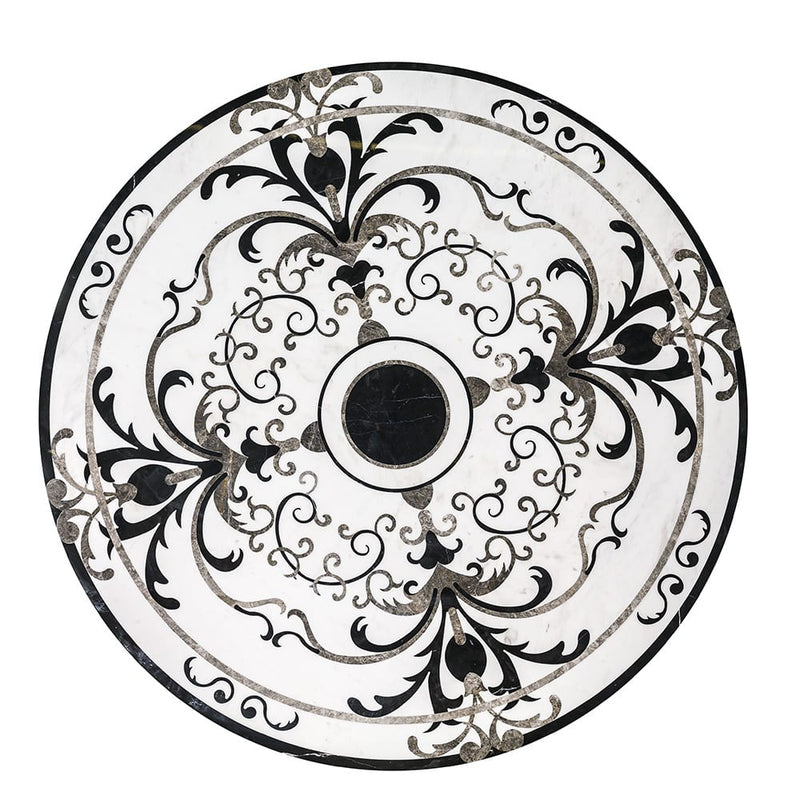 Florans Multi Finish Round Marble Medallions 36x36 Marble Multi Finish 36x36 Medallions