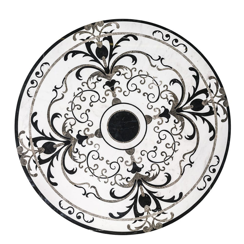 Florans Multi Finish Round Marble Medallions 48x48 Marble Multi Finish 48x48 Medallions