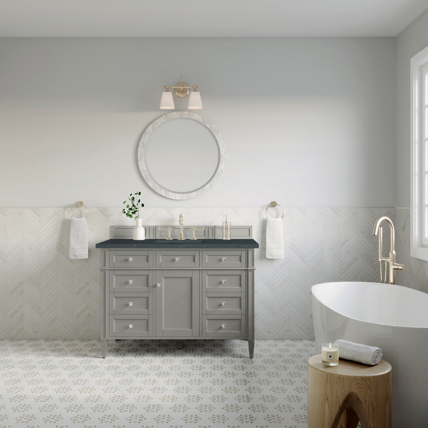 James Martin Brittany 48" Single Bathroom Vanity, Urban Gray, view 37