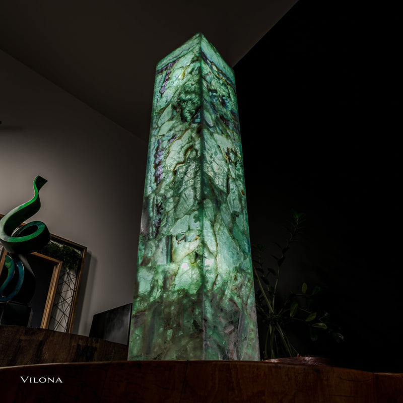 Fluorite Floor Lamp - Small - 39.5"H x 7.75"W - Square - (10/19), photo 8 of 12