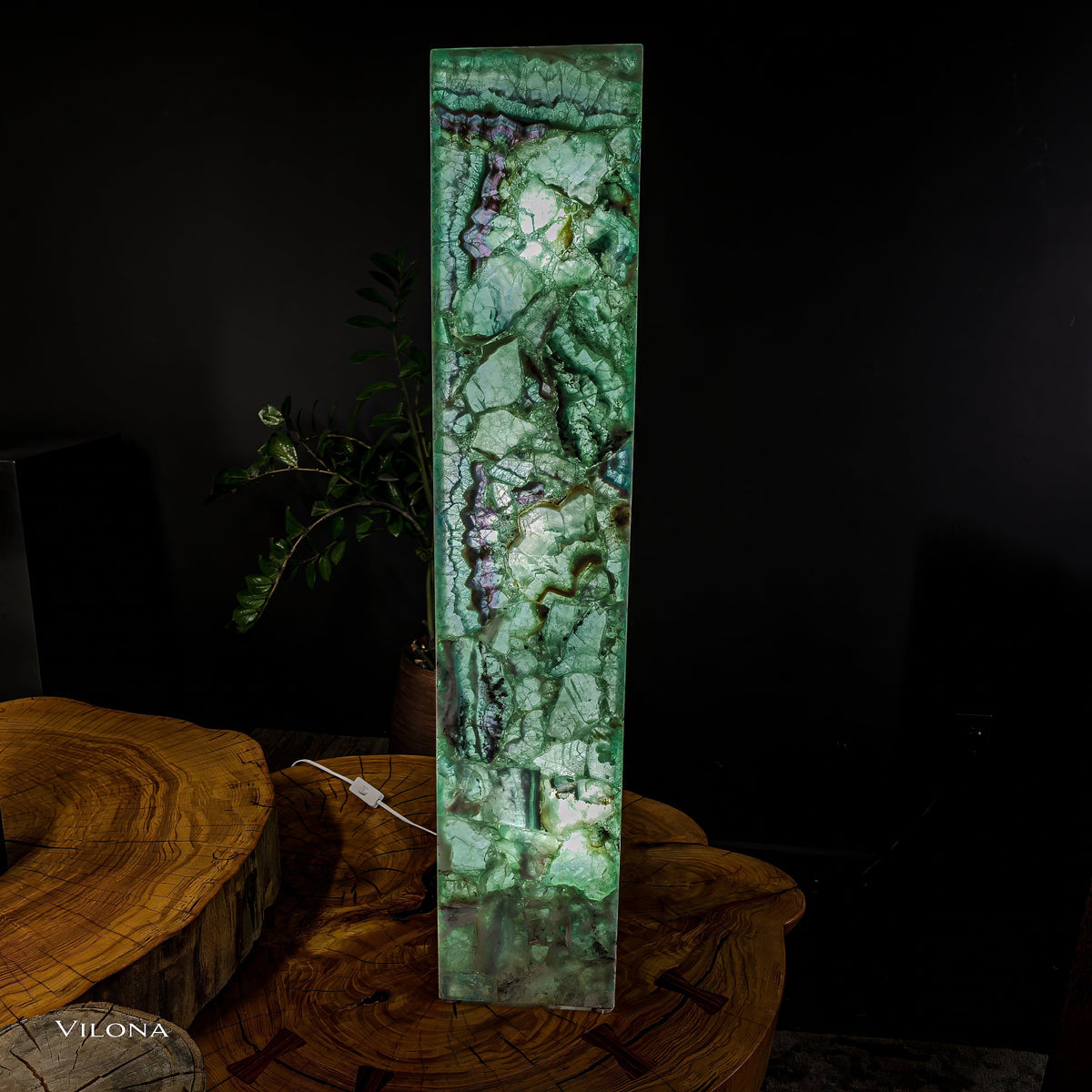 Fluorite Floor Lamp - Small - 39.5"H x 7.75"W - Square - (10/19), photo 4 of 12