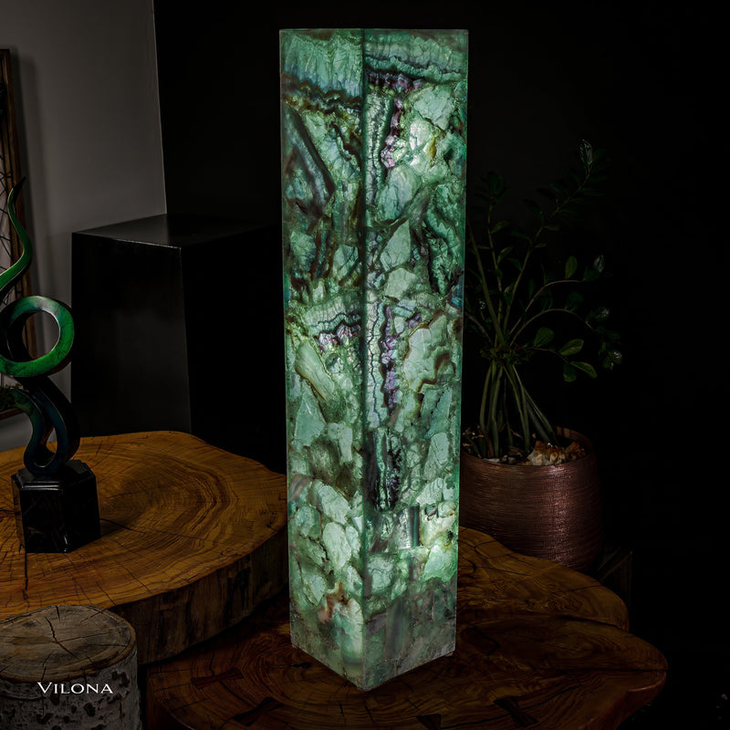 Fluorite Floor Lamp - Small - 39.5"H x 7.75"W - Square - (10/19), photo 3 of 12