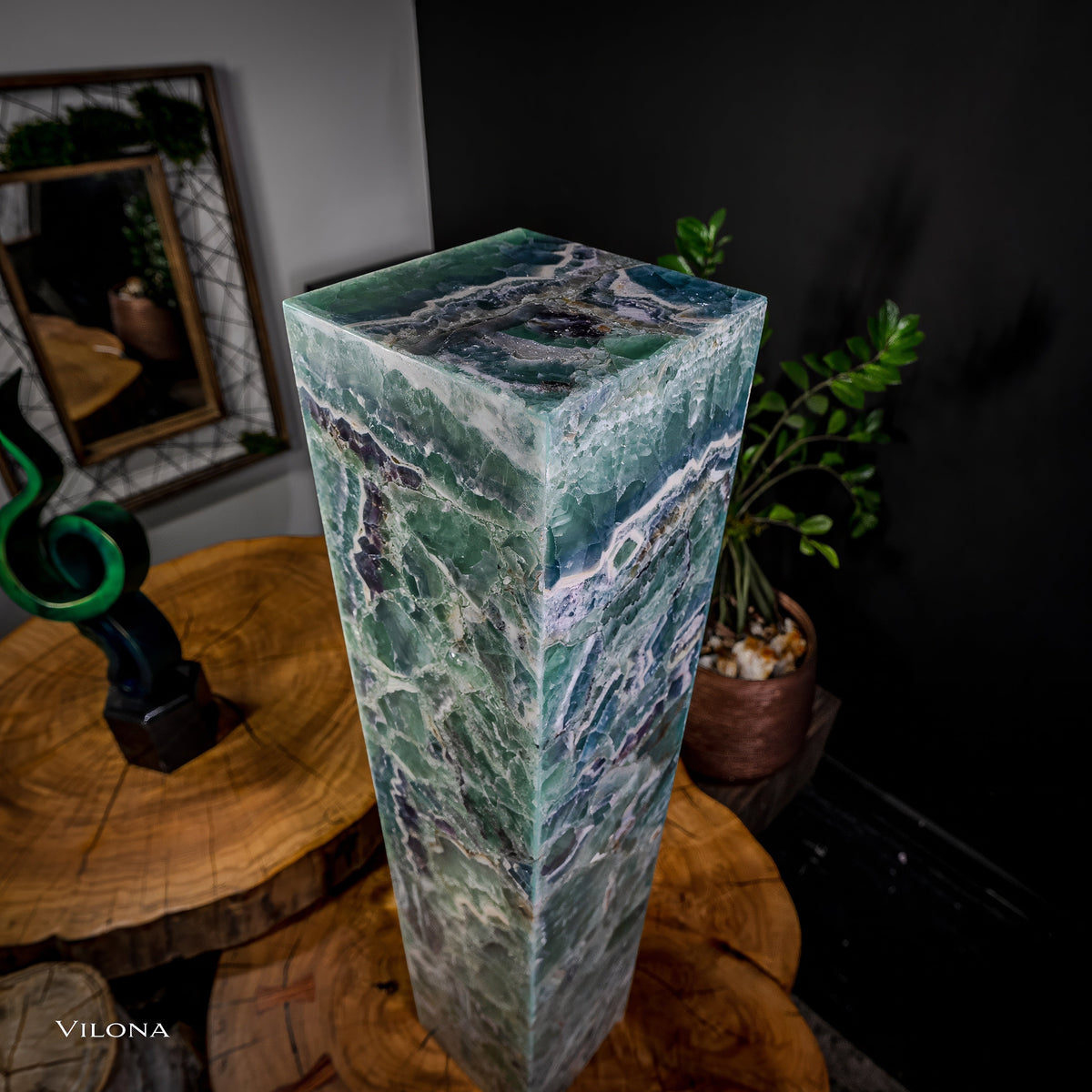 Fluorite Floor Lamp - Small - 39.5"H x 7.75"W - Square - (10/19), photo 10 of 12