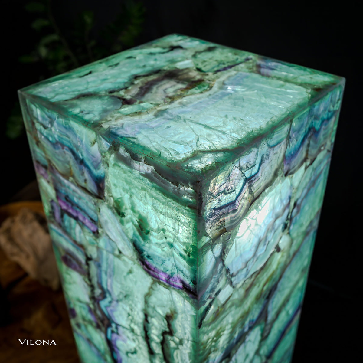 Fluorite Floor Lamp - Medium - 55"H x 11.5"W - Square - (12/19), photo 8 of 13