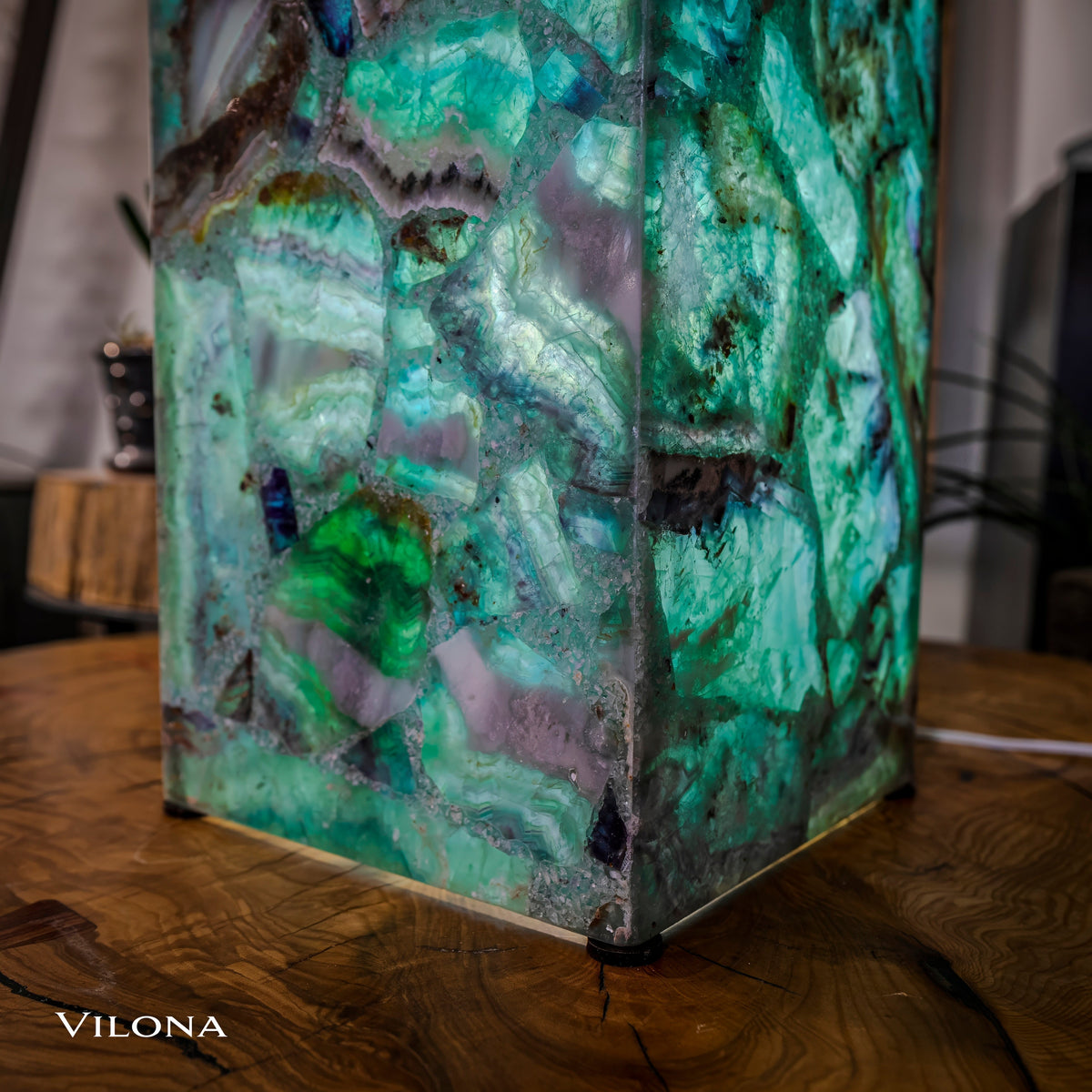 Fluorite Floor Lamp - Medium - 47.5"H x 10"W - Square - 2/19, photo 11 of 18