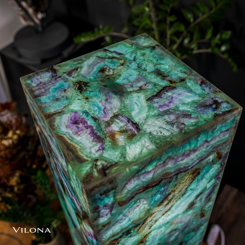 Fluorite Floor Lamp - Medium - 47.5"H x 10"W - Square - 2/19, photo 10 of 18