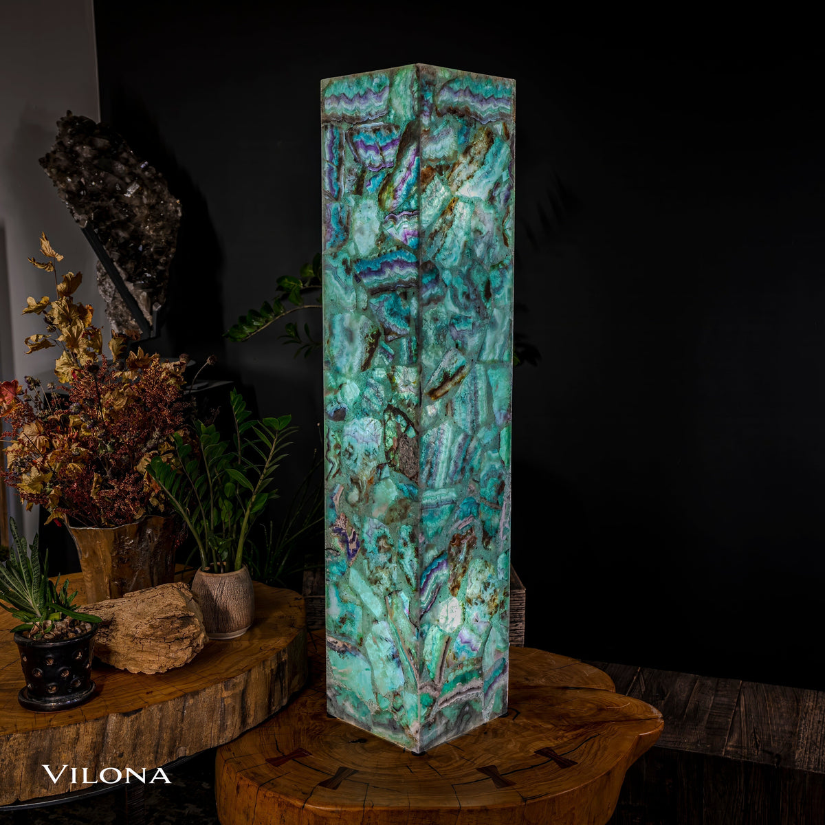 Fluorite Floor Lamp - Medium - 47.5"H x 10"W - Square - 2/19, photo 5 of 18