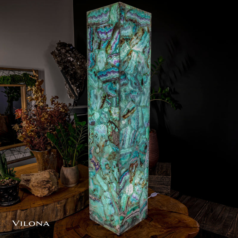 Fluorite Floor Lamp - Medium - 47.5"H x 10"W - Square - 2/19, photo 7 of 18