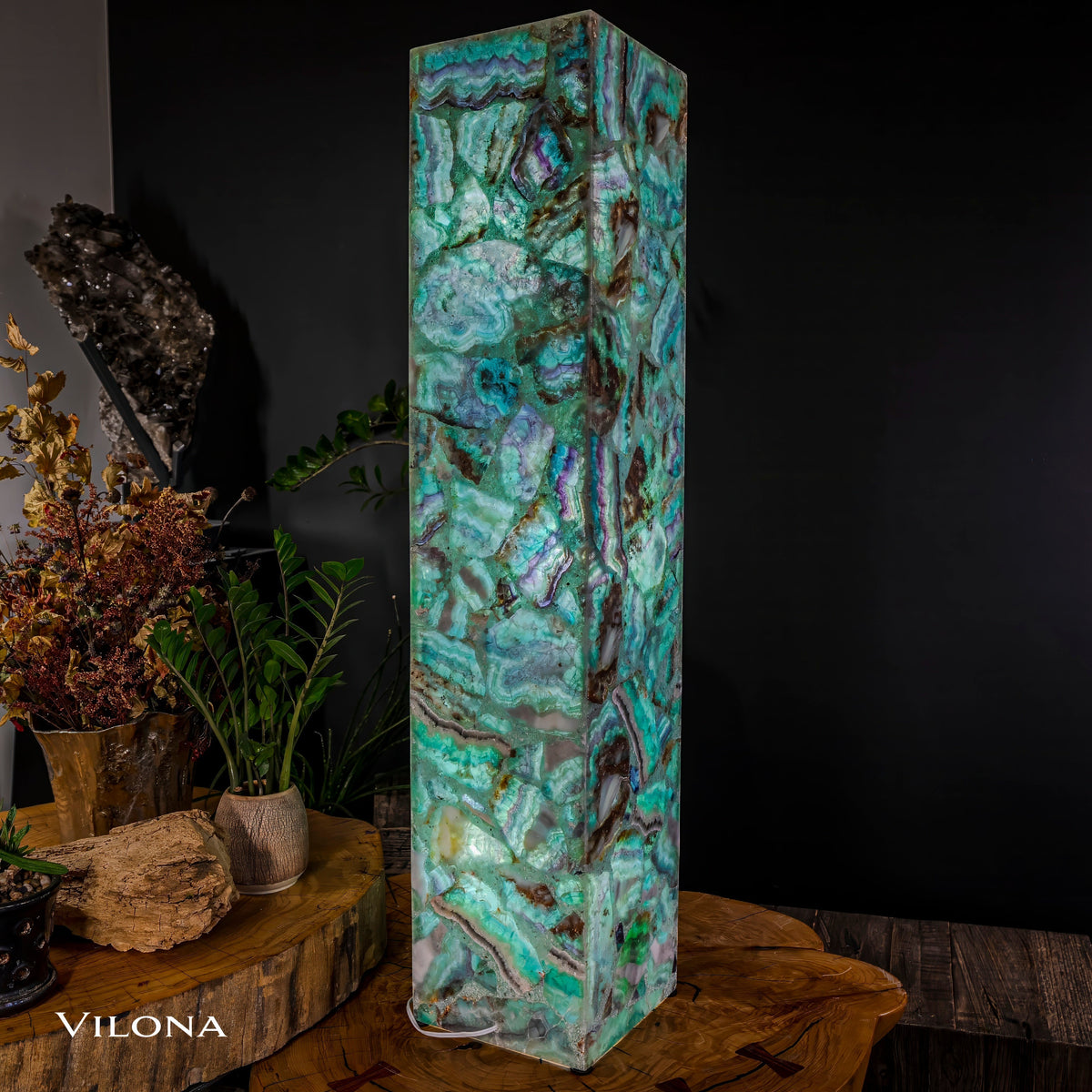 Fluorite Floor Lamp - Medium - 47.5"H x 10"W - Square - 2/19, photo 6 of 18