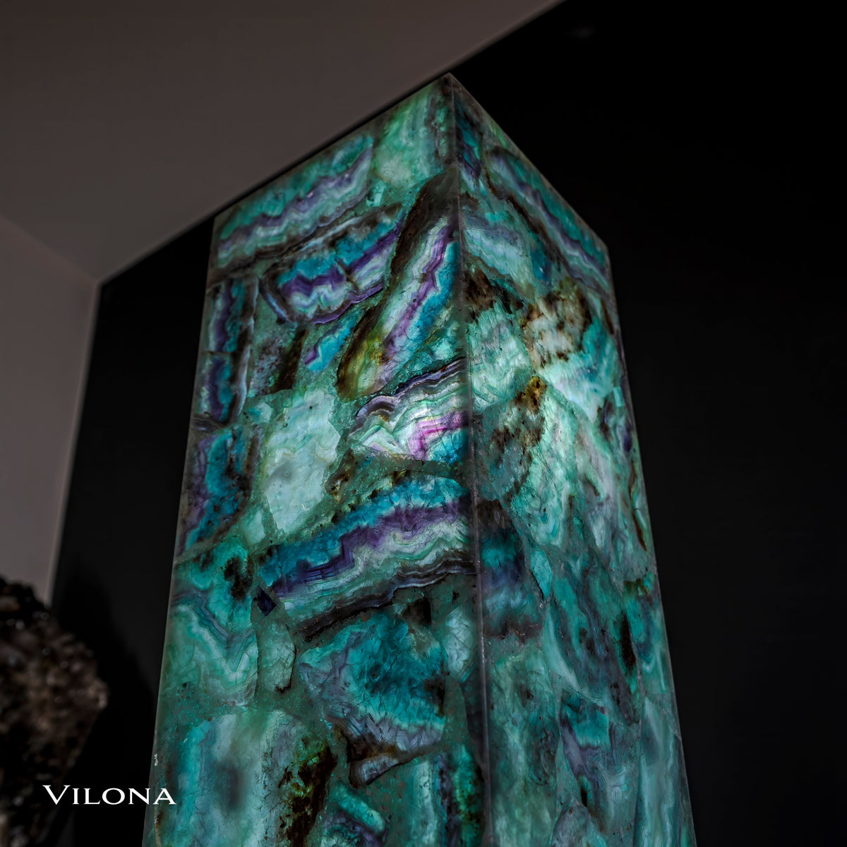 Fluorite Floor Lamp - Medium - 47.5"H x 10"W - Square - 2/19, photo 15 of 18