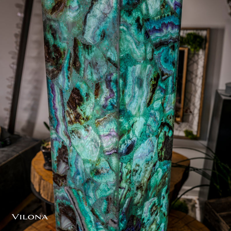 Fluorite Floor Lamp - Medium - 47.5"H x 10"W - Square - 2/19, photo 13 of 18