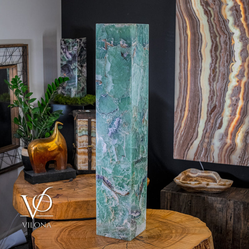 Fluorite Floor Lamp - Medium - 43.5"H x 8"W - Square - #6, photo 10 of 11