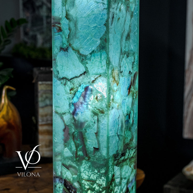 Fluorite Floor Lamp - Medium - 43.5"H x 8"W - Square - #6, photo 7 of 11