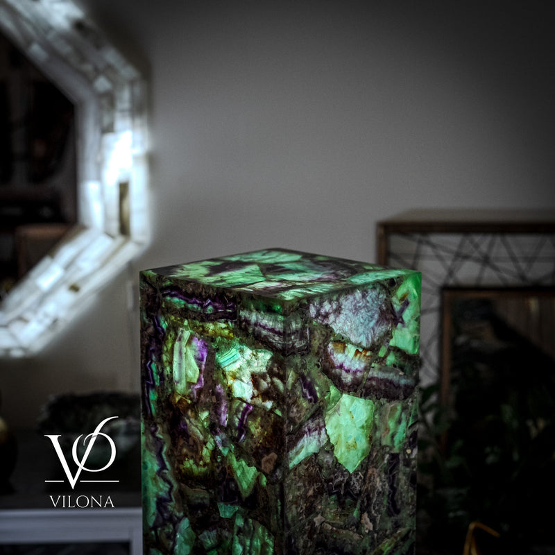 Fluorite Floor Lamp - Medium - 43.5"H x 10"W - Square - #8, photo 5 of 11