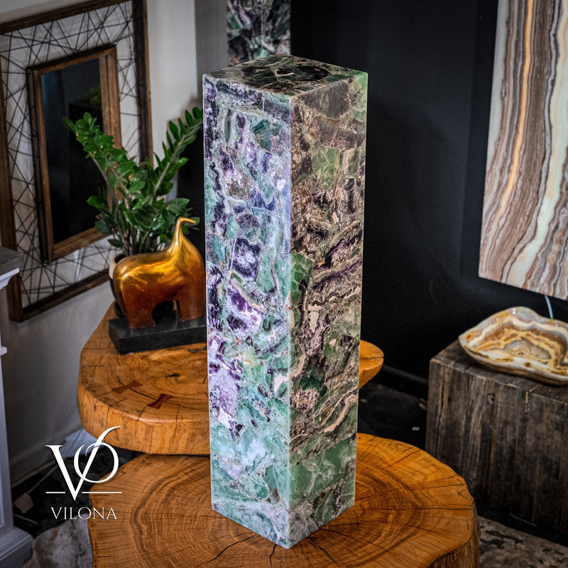 Fluorite Floor Lamp - Medium - 43.5"H x 10"W - Square - #8, photo 11 of 11