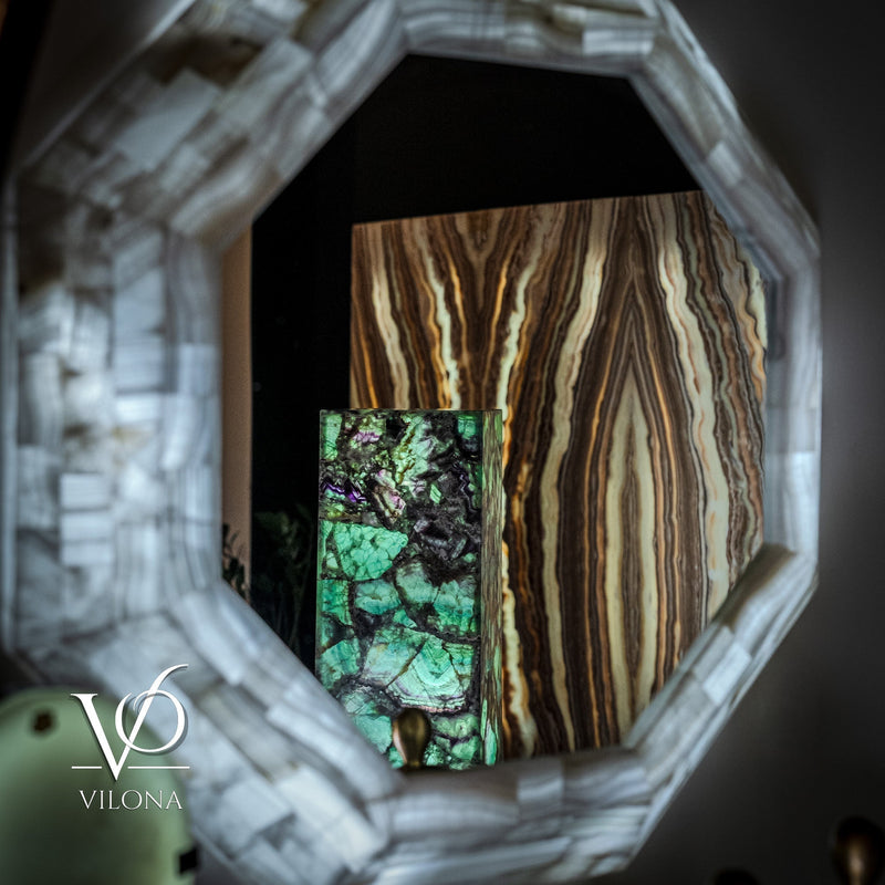 Fluorite Floor Lamp - Medium - 43.5"H x 10"W - Square - #8, photo 9 of 11