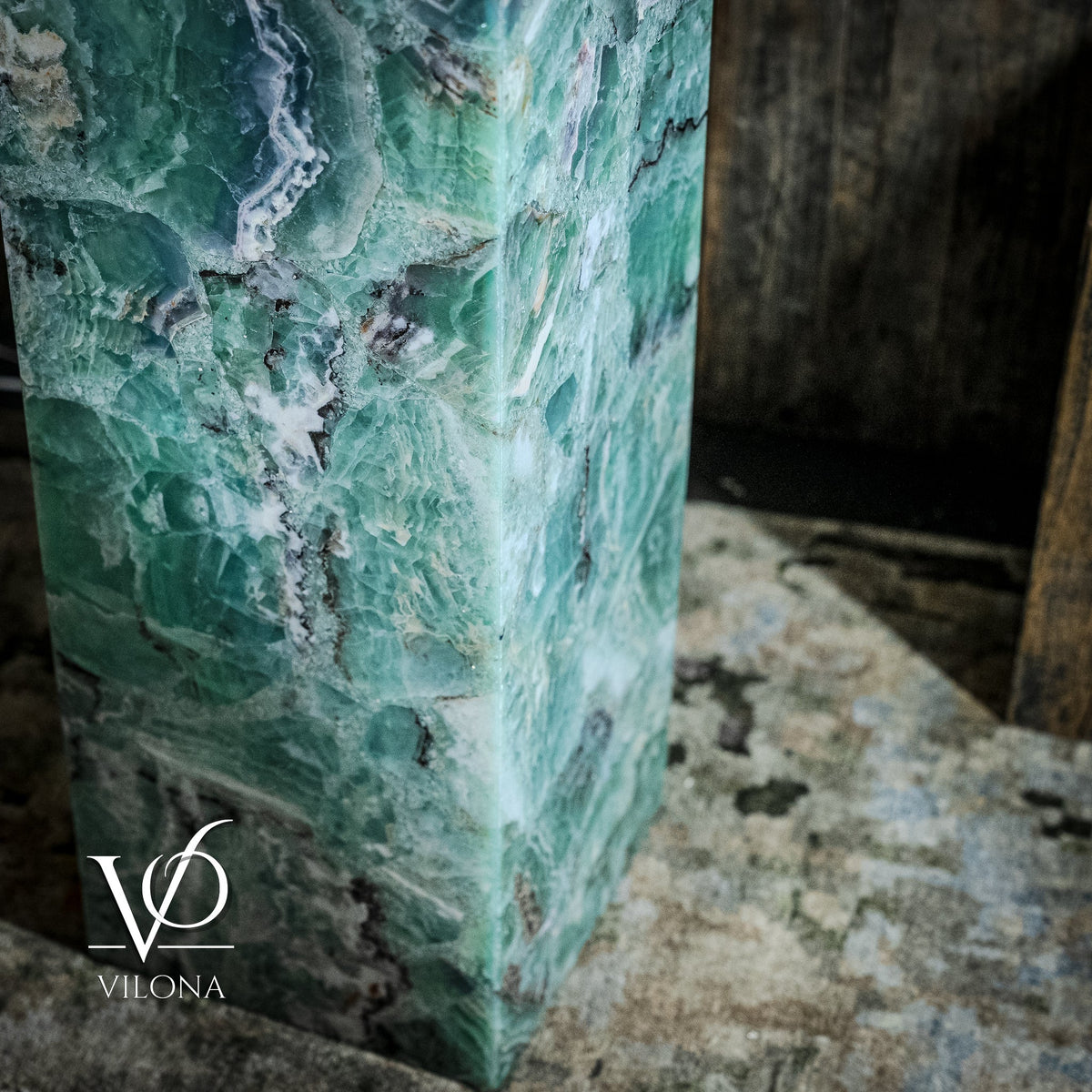 Fluorite Floor Lamp - Medium - 47.5"H x 10"W - Square - #9, photo 12 of 12