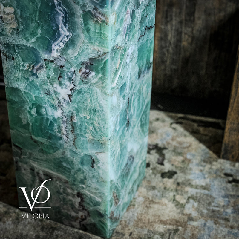 Fluorite Floor Lamp - Medium - 47.5"H x 10"W - Square - #9, photo 12 of 12