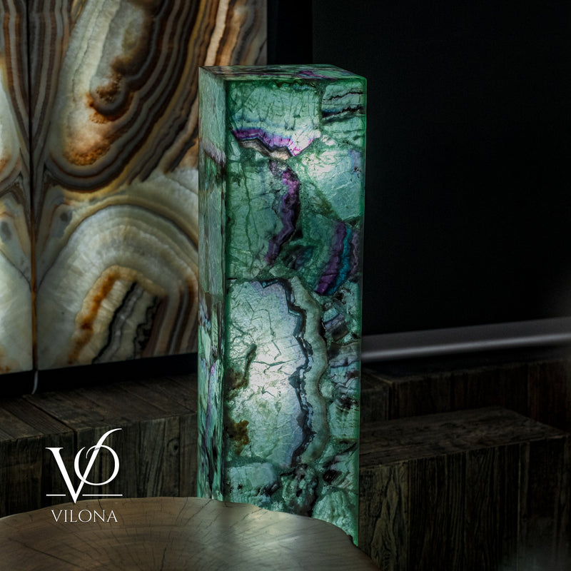 Fluorite Floor Lamp - Medium - 47.5"H x 10"W - Square - #9, photo 5 of 12