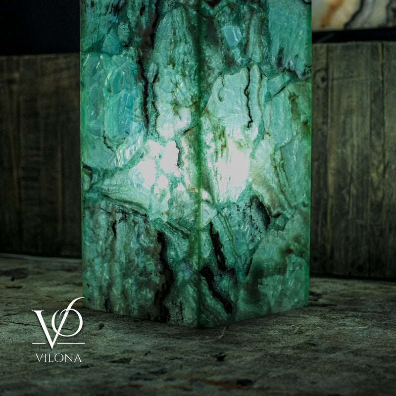Fluorite Floor Lamp - Medium - 47.5"H x 10"W - Square - #9, photo 4 of 12