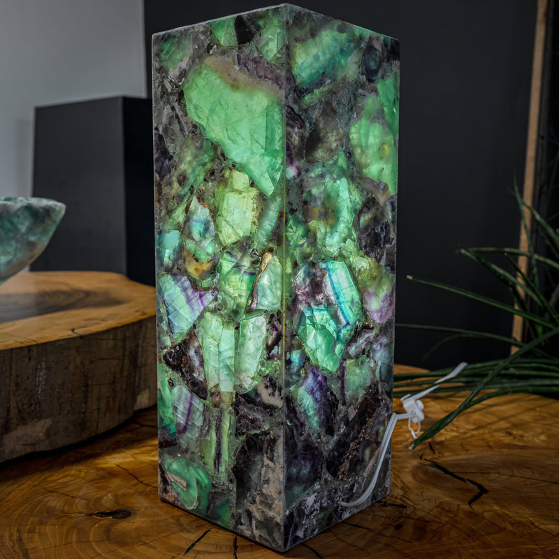 Fluorite Crystal Table Lamp #1 (Small Size), photo 2 of 9