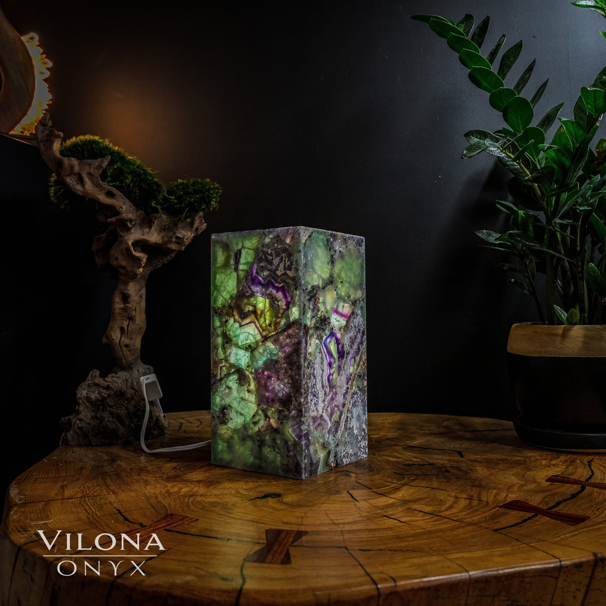 Fluorite Crystal Table Lamp #2 (Miniature Size), photo 5 of 5
