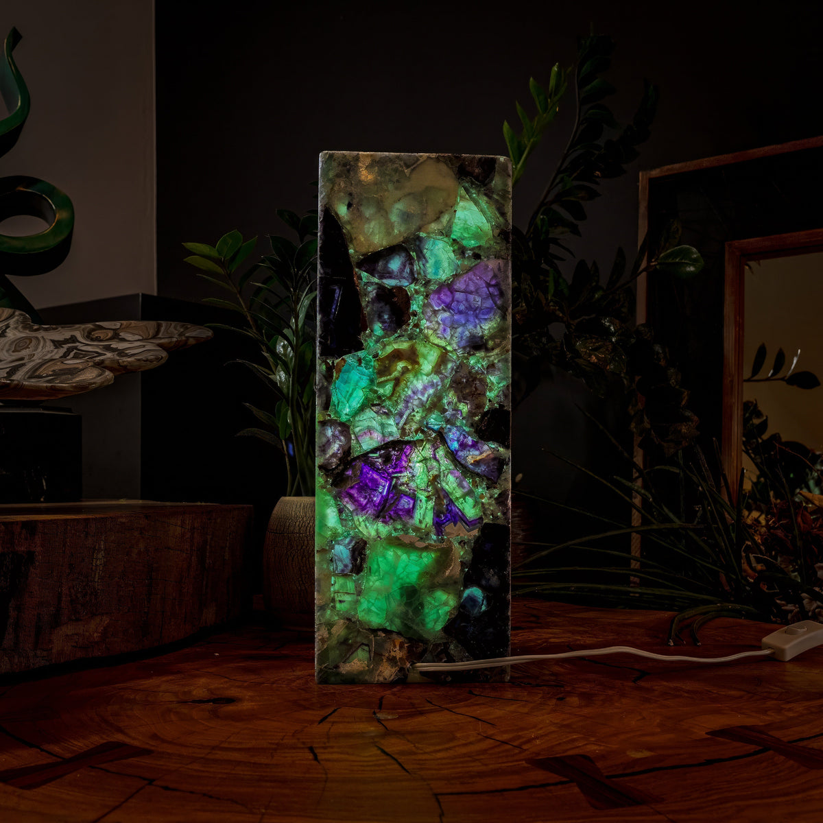 Fluorite Crystal Table Lamp #2 (Small Size), photo 5 of 9