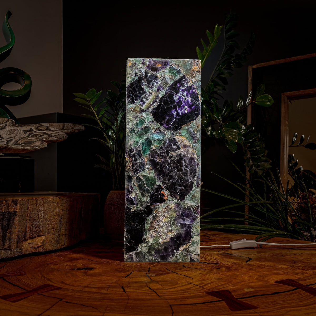 Fluorite Crystal Table Lamp #2 (Small Size), photo 7 of 9