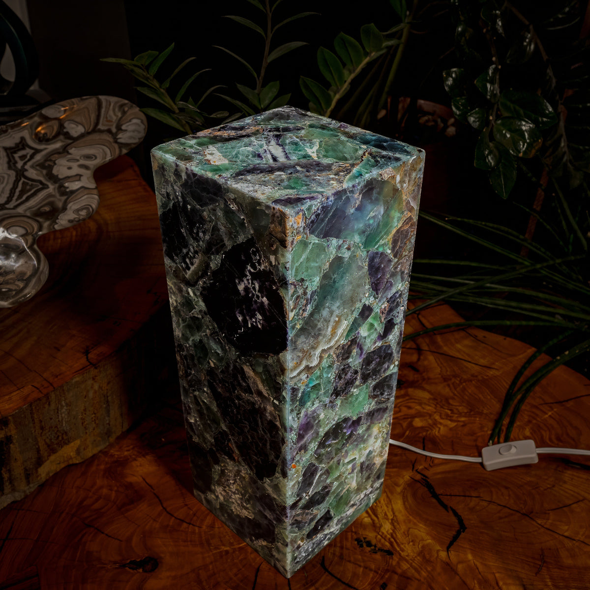 Fluorite Crystal Table Lamp #2 (Small Size), photo 9 of 9