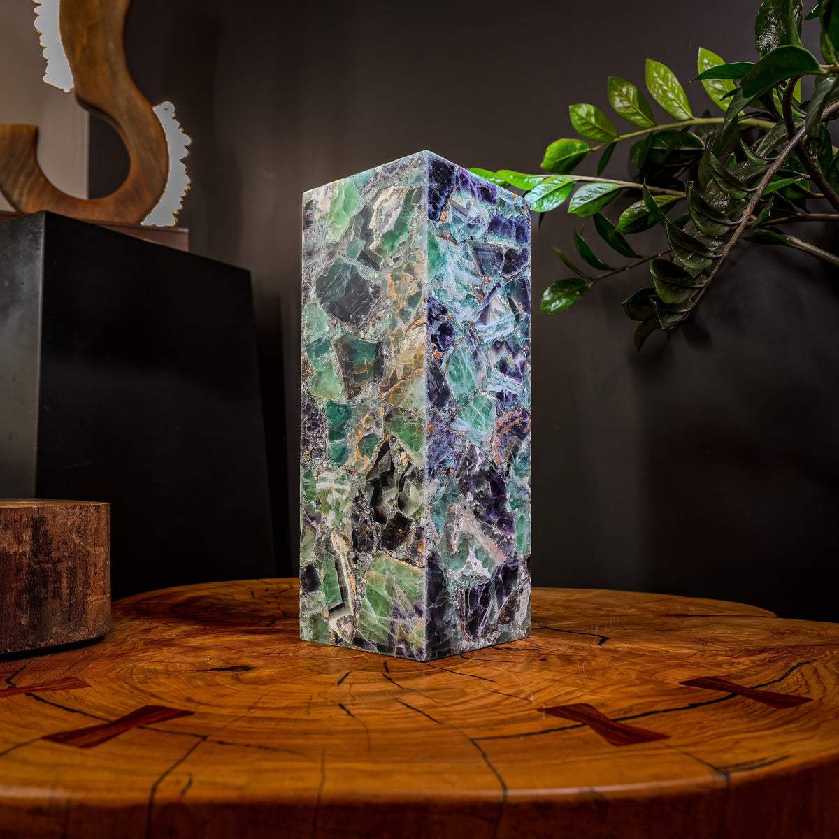 Fluorite Crystal Table Lamp #3 (Small Size), photo 2 of 8
