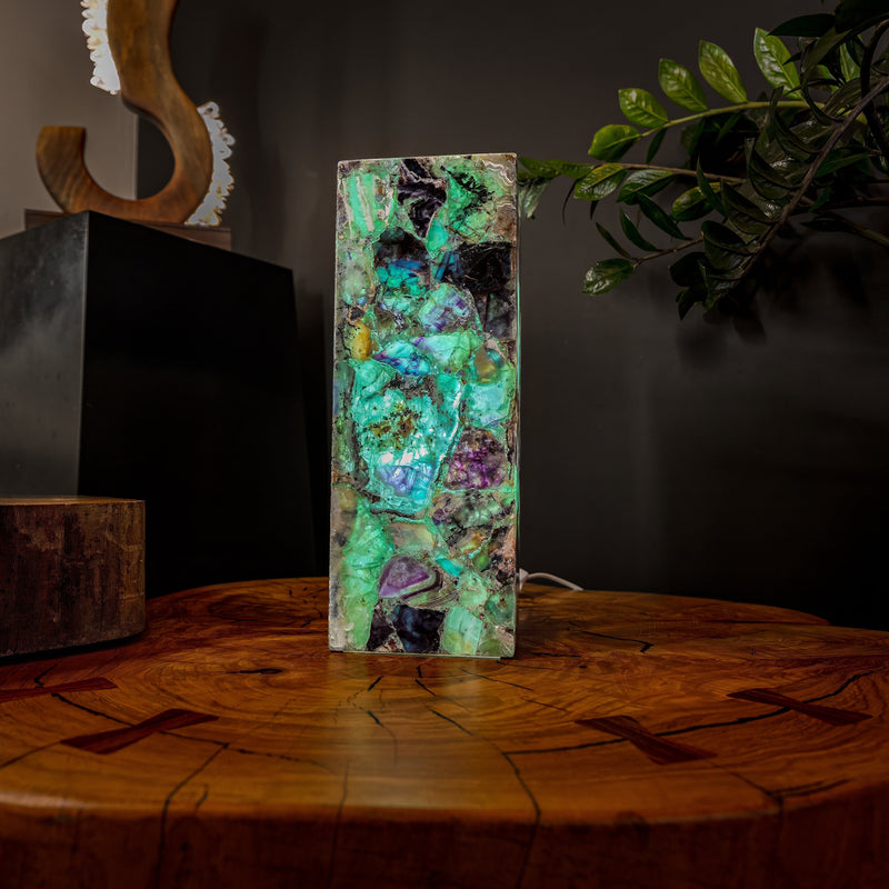 Fluorite Crystal Table Lamp #5 (Small Size), photo 5 of 9