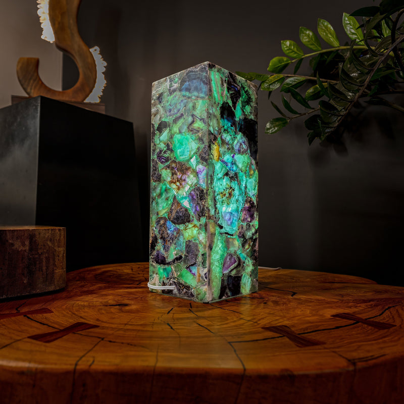 Fluorite Crystal Table Lamp #5 (Small Size), photo 7 of 9