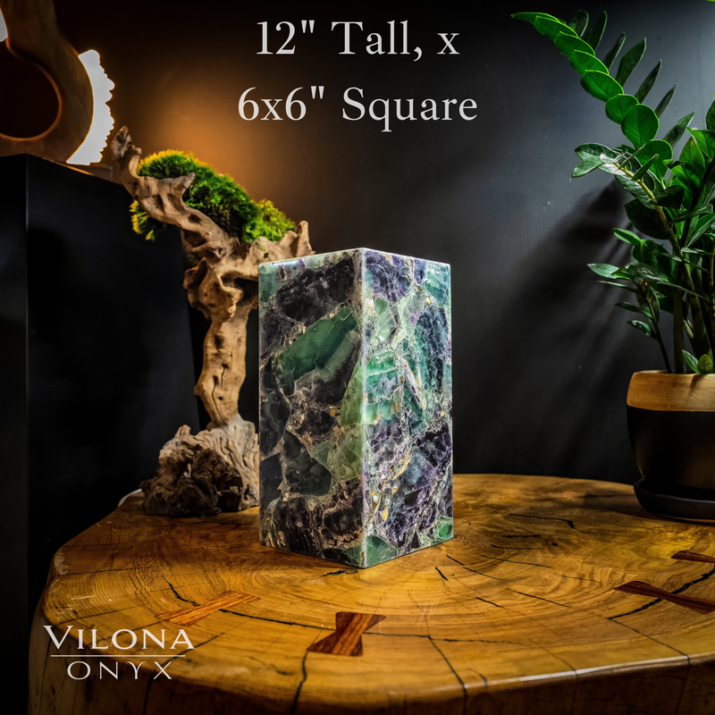 Fluorite Crystal Table Lamp #9 (Miniature Size), photo 2 of 5