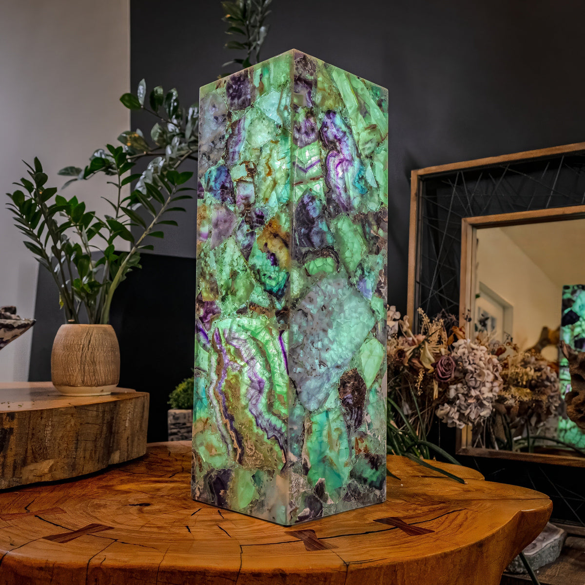 Fluorite Crystal Table Lamp (Medium Size) #1, photo 7 of 14