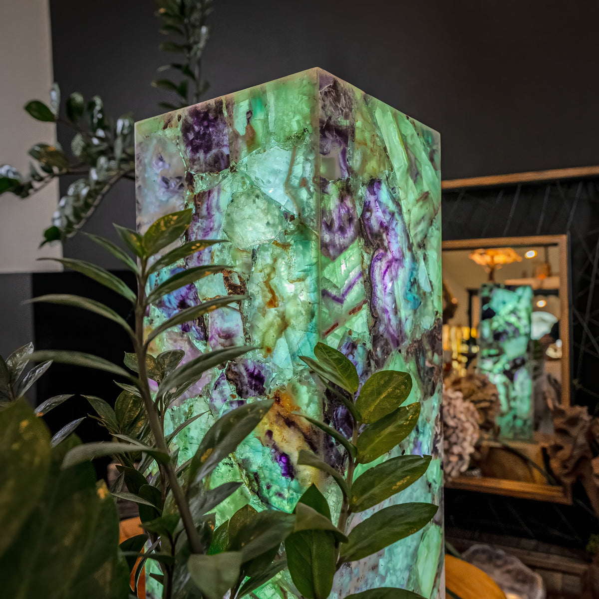 Fluorite Crystal Table Lamp (Medium Size) #1, photo 9 of 14